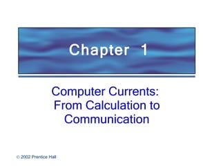 Computer Currents:  From Calculation to Communication Chapter  1 