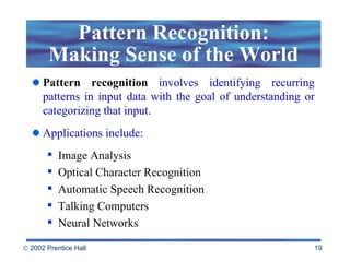 Pattern Recognition: Making Sense of the World ,[object Object],[object Object],[object Object],[object Object],[object Object],[object Object],[object Object]