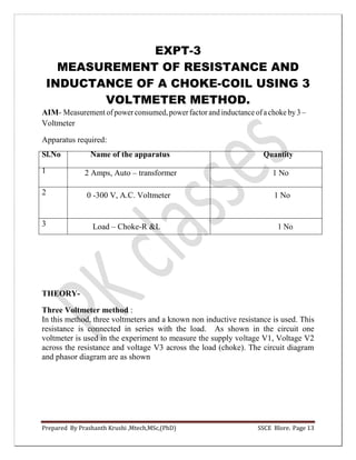 Basic electrical lab manual 2018 scheme | PDF