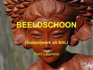 BEELDSCHOON Houtsnijwerk uit BALI Bart Laurens 