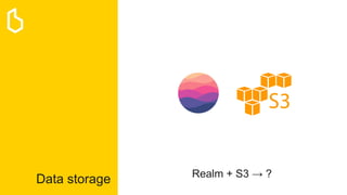 Data storage Realm + S3 → ?
 
