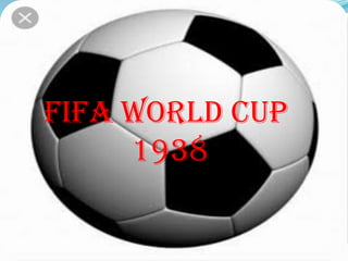 FIFA WORLD CUP
1938
 