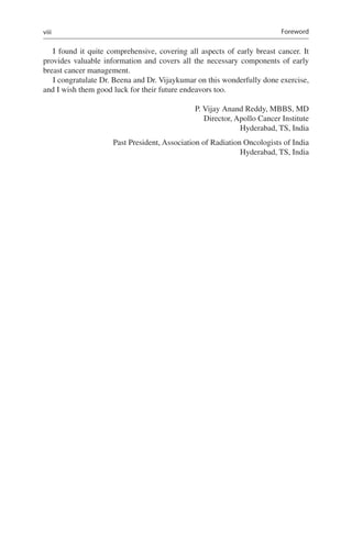 Management of Early Stage Breast Cancer | PDF