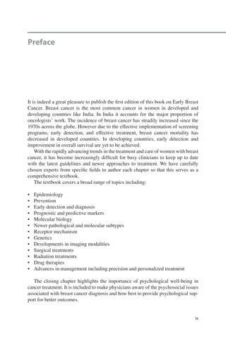 Management of Early Stage Breast Cancer | PDF