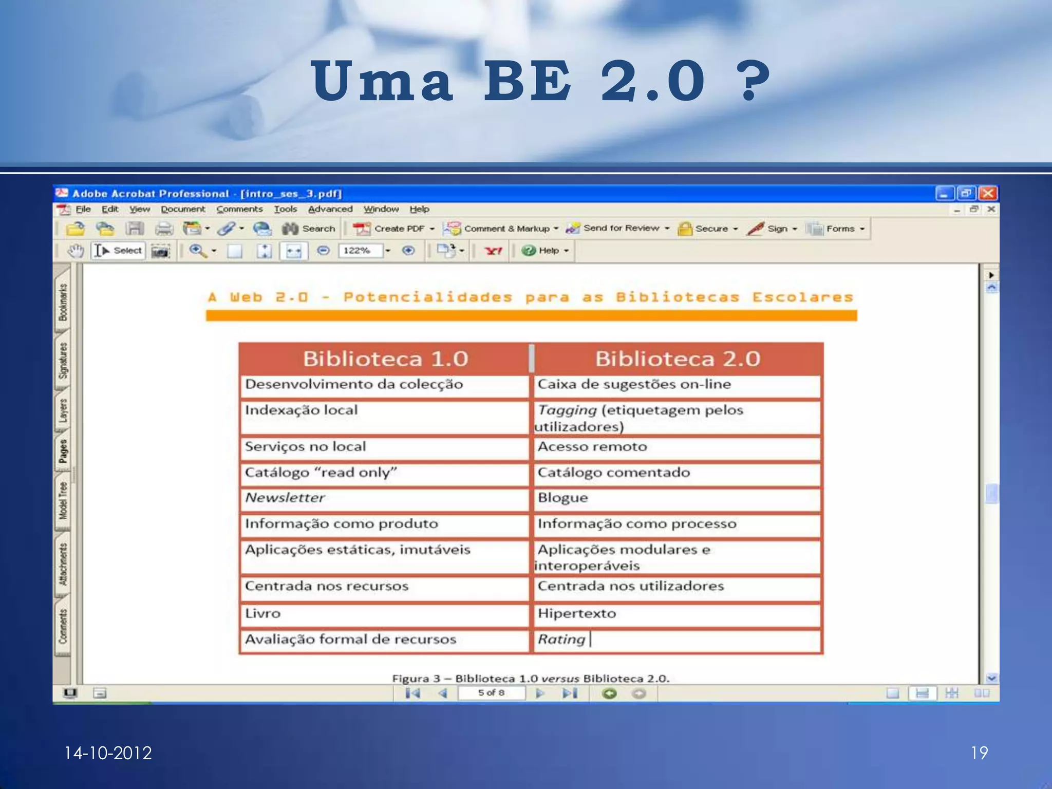 Uma BE 2.0 ?




14-10-2012                  19
 
