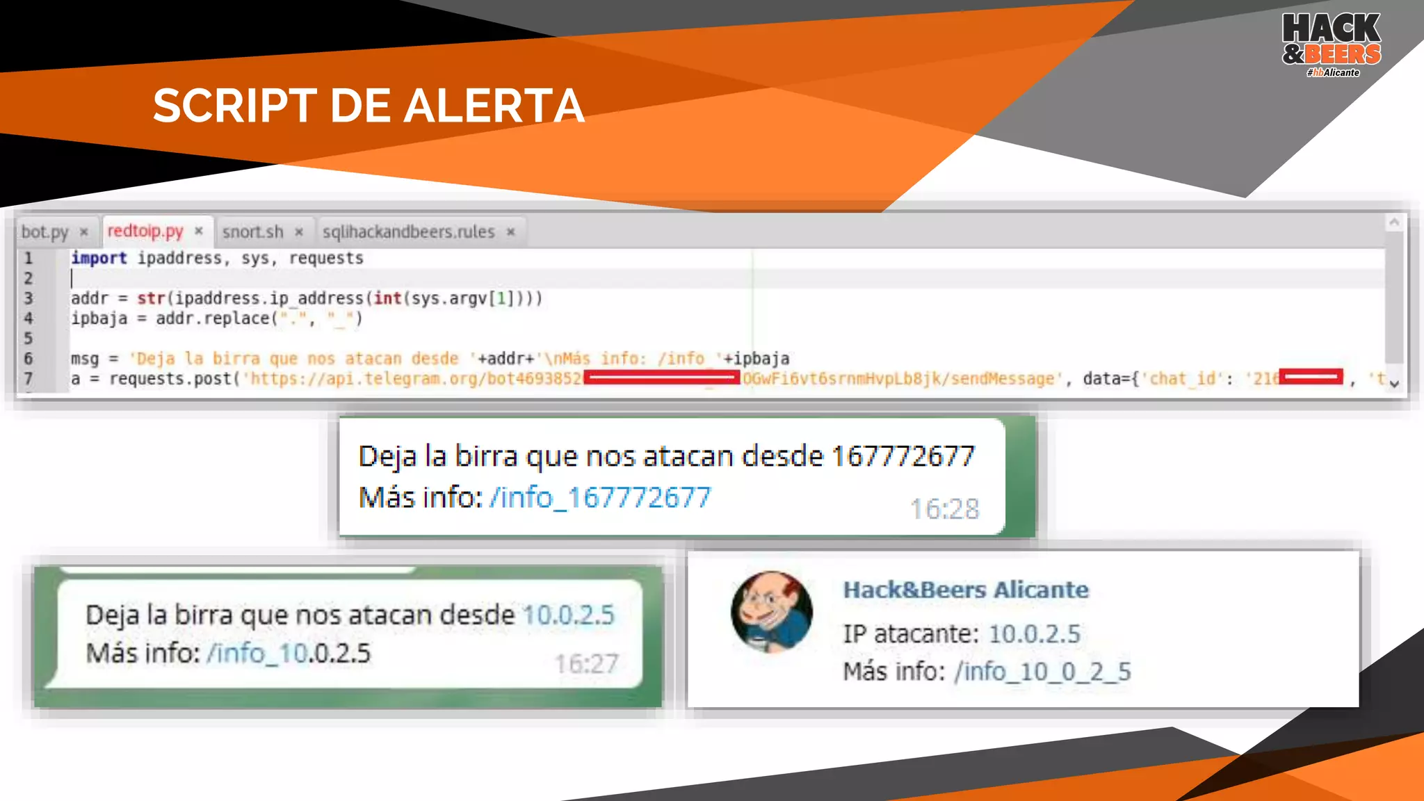 SCRIPT DE ALERTA
 