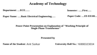 Basic Electrical engineering presentation | PPTX