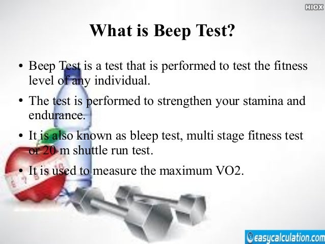 beep test measurements beep test measurements