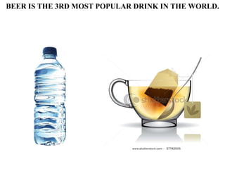 BEER IS THE 3RD MOST POPULAR DRINK IN THE WORLD. 