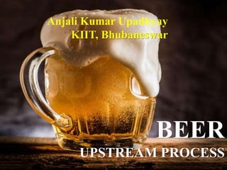 BEER
UPSTREAM PROCESS
Anjali Kumar Upadhyay
KIIT, Bhubaneswar
 