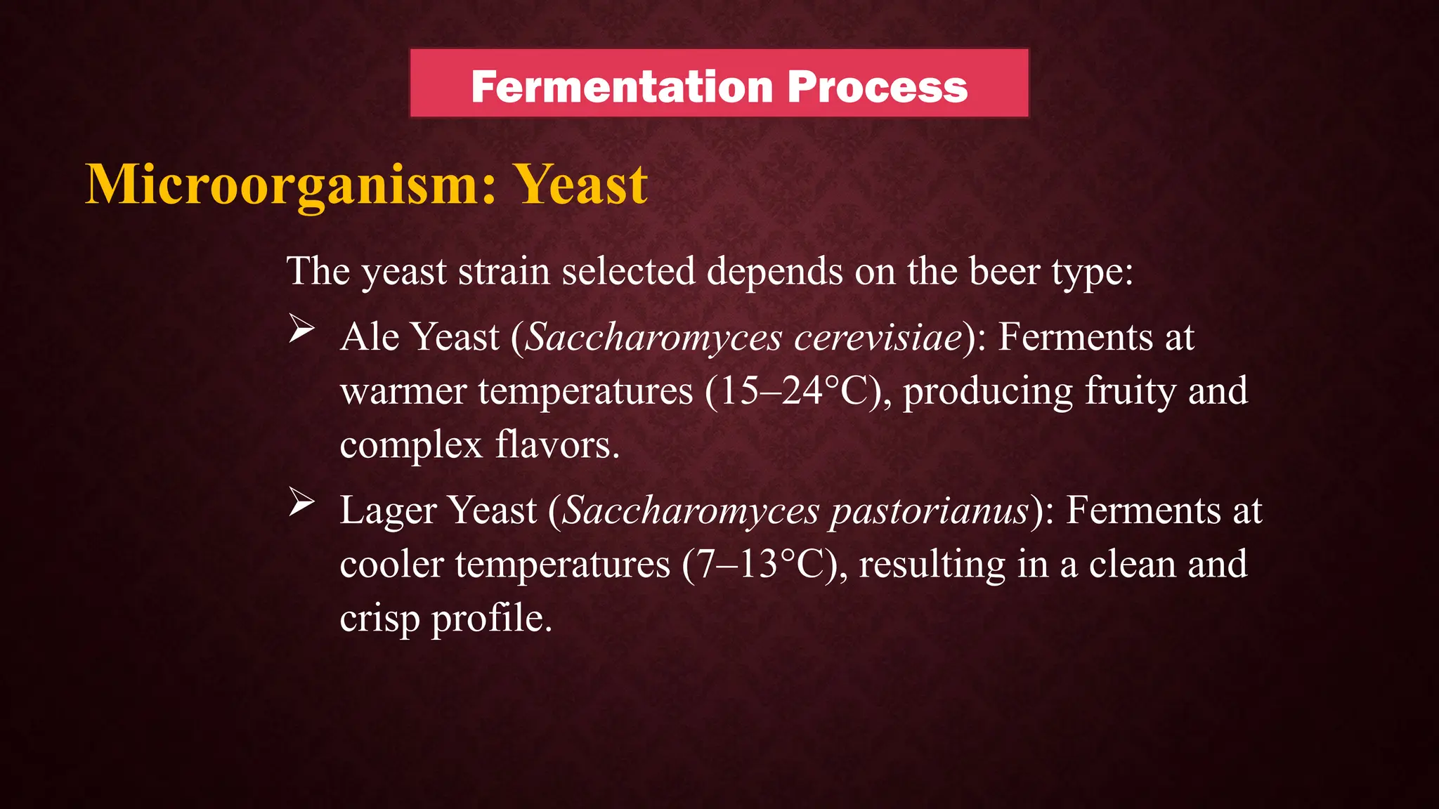 MICROBIAL PRODUCTION OF ALCOHOLIC BEVERAGE - BEER | PPTX