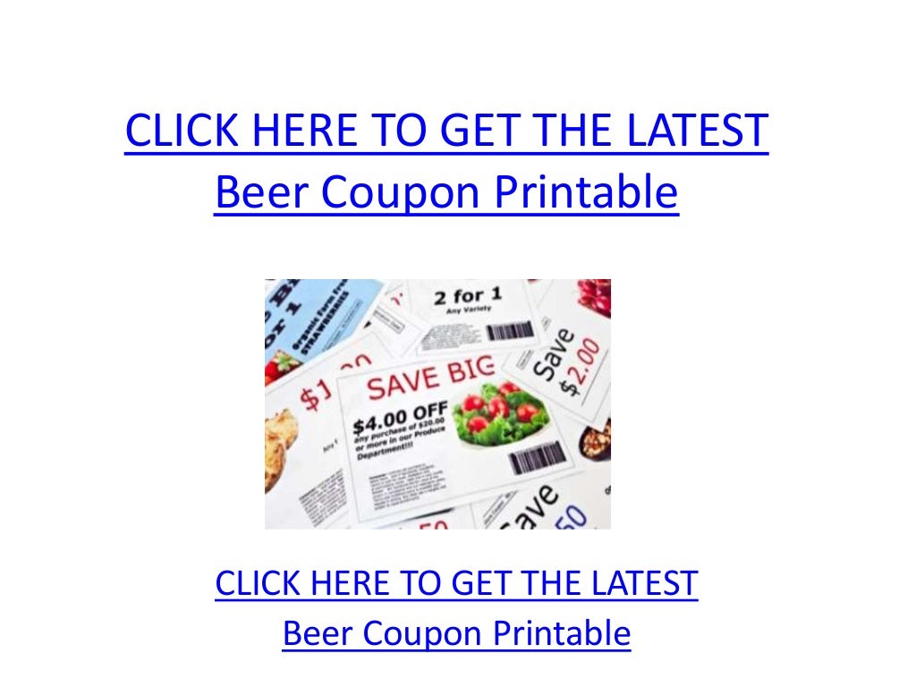 Beer Coupon Printable Beer Coupon Printable