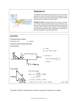 Beer johnston Statics 11- Solution Manual.pdf