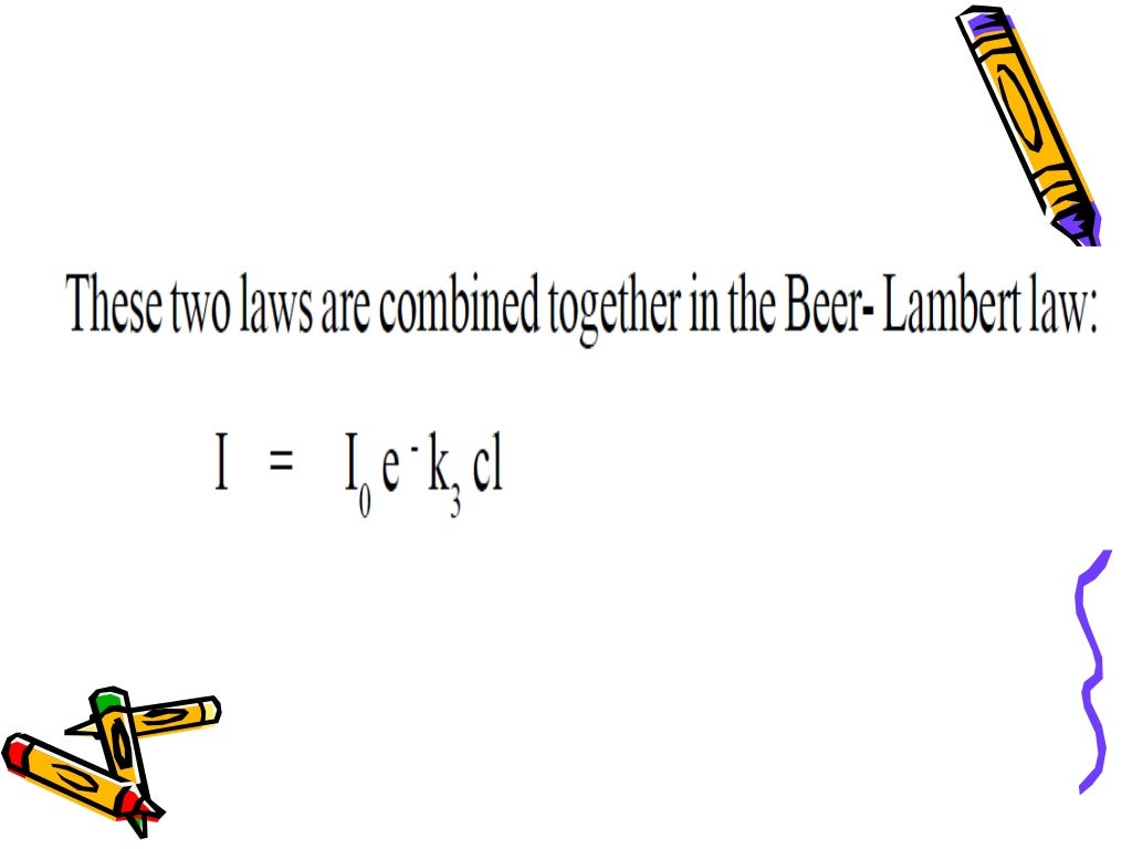 what is the significance of beer lambert law