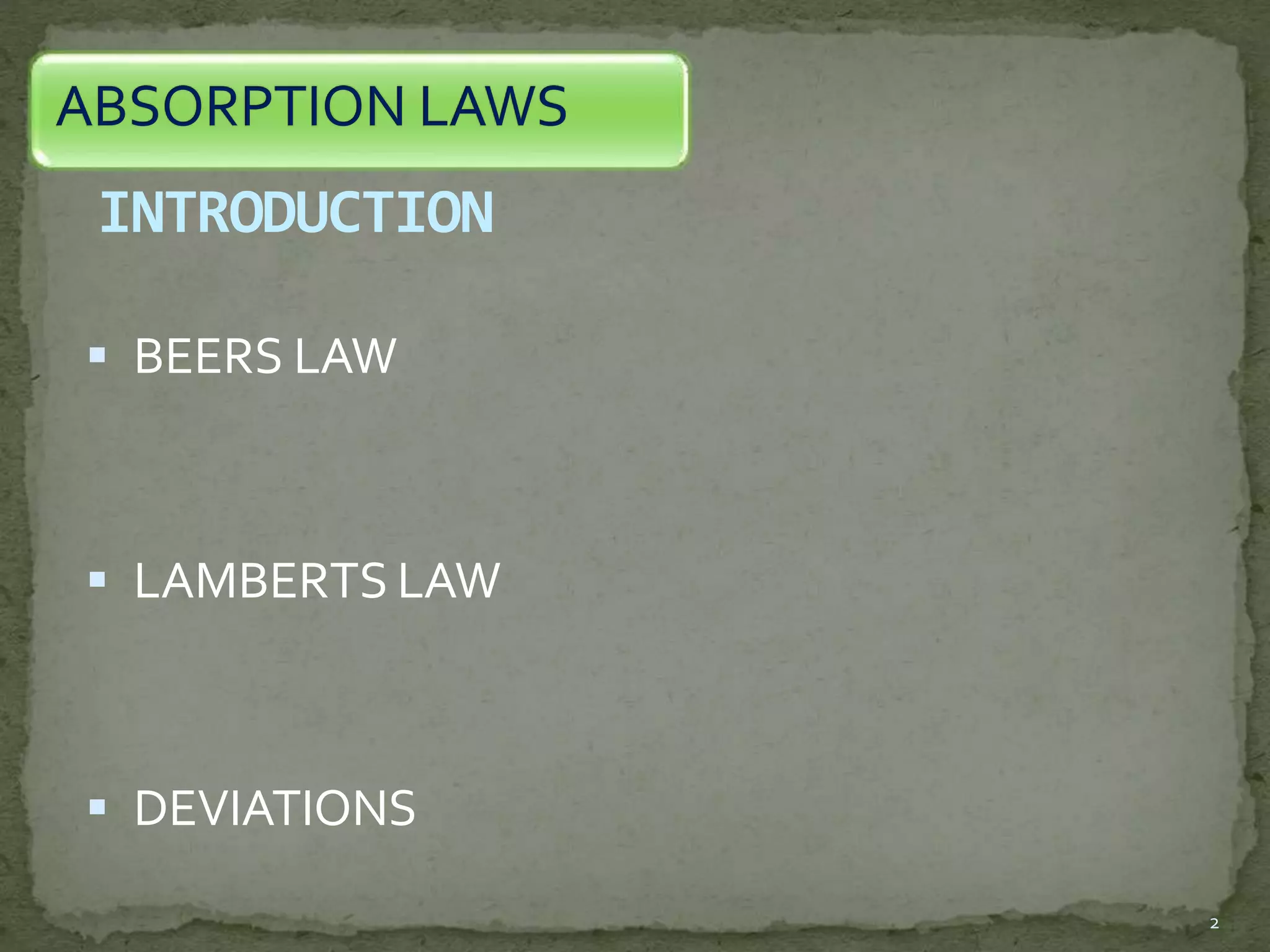 Beer lamberts law PPT