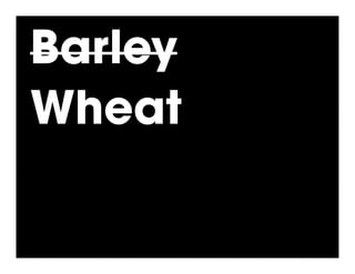 Barley
Wheat
 