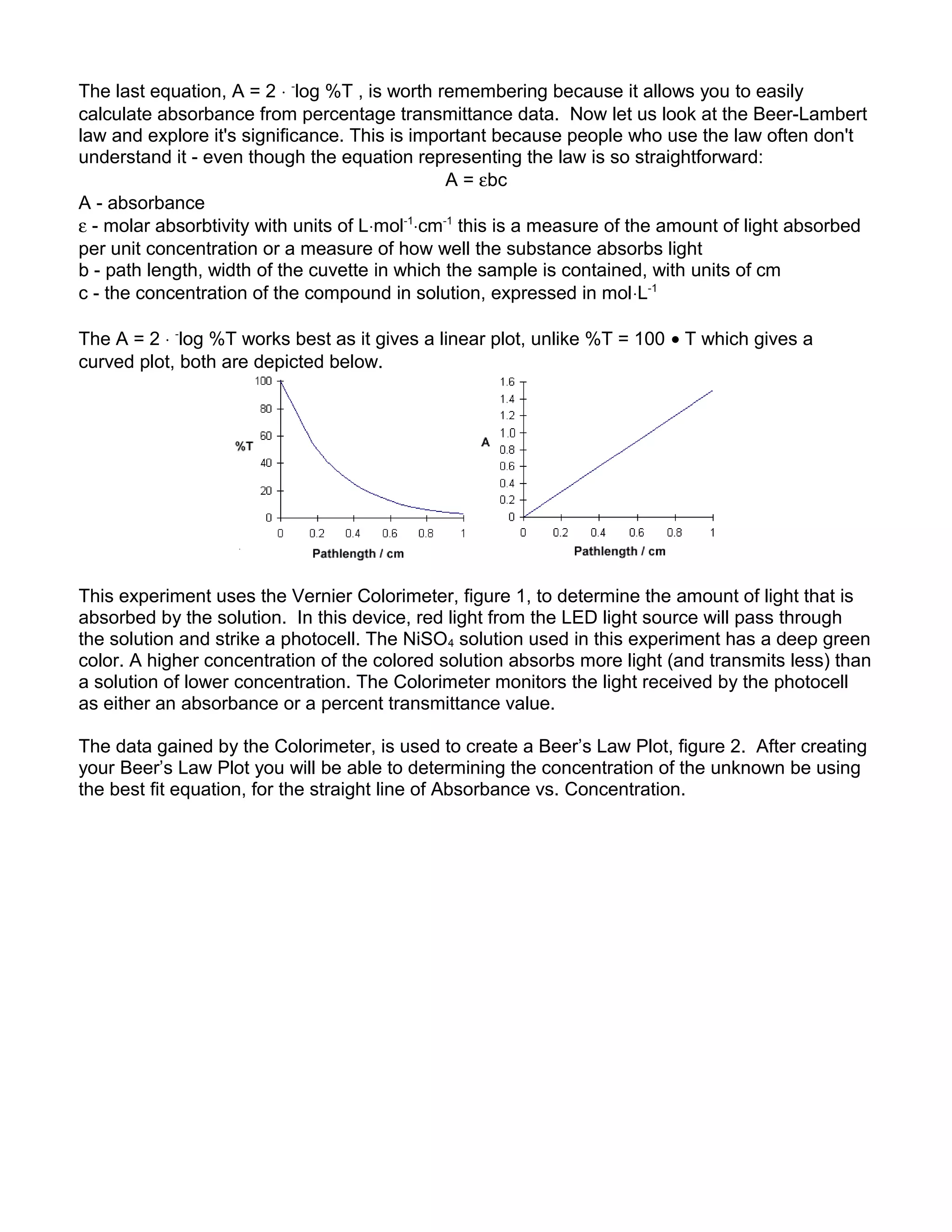 Beers law Beer's law | DOC