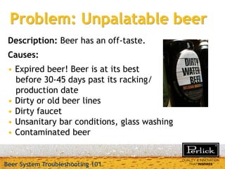 Beer system troubleshooting 10 16-13 | PDF