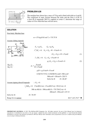 Solucionario Estatica, Beer, 10ma edición, 