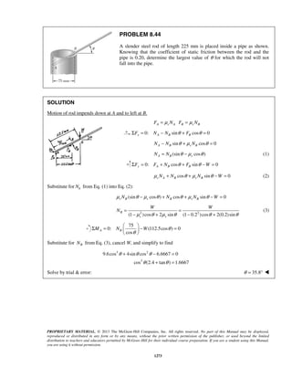 Solucionario Estatica, Beer, 10ma edición, 