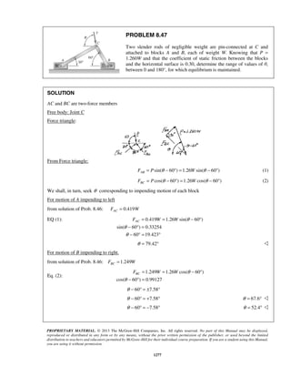 Solucionario Estatica, Beer, 10ma edición, 