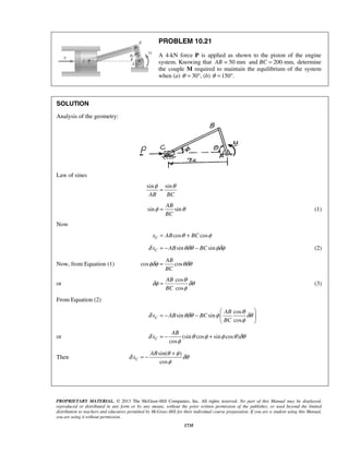 Solucionario Estatica, Beer, 10ma edición, 