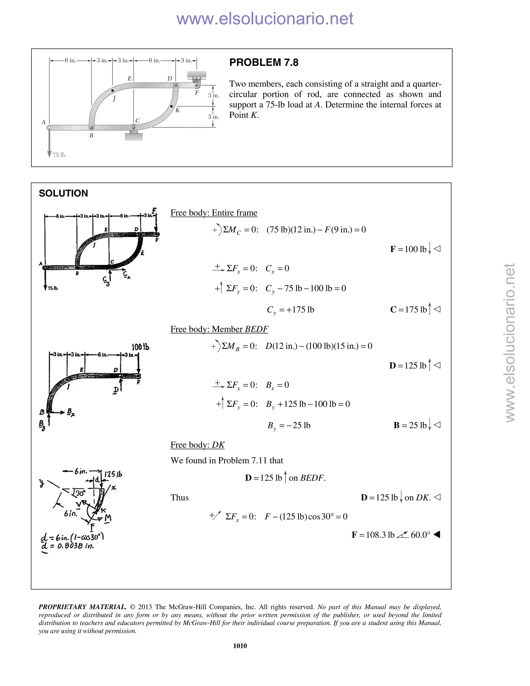 Beer vector mechanics for engineers statics 10th solutions