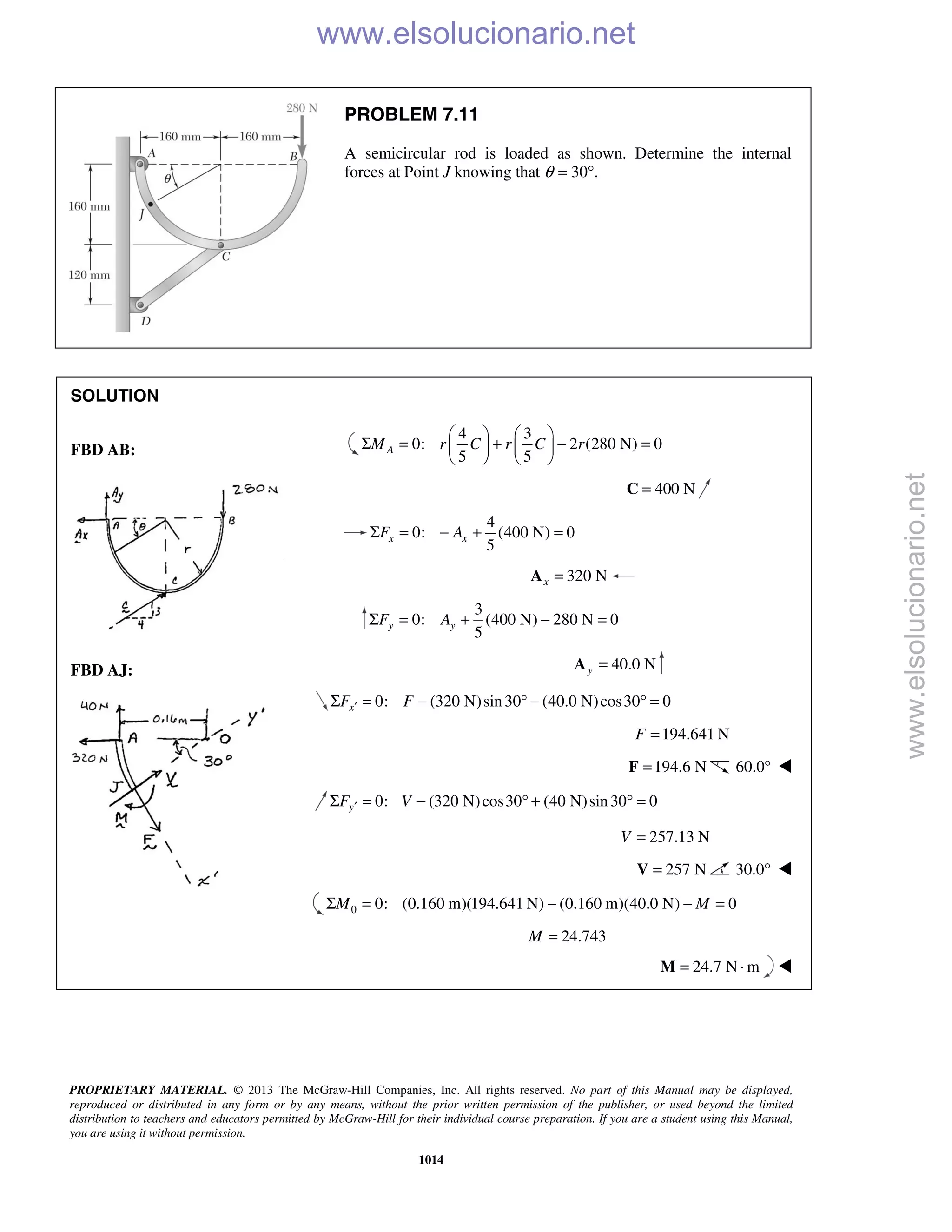 Beer vector mechanics for engineers statics 10th solutions