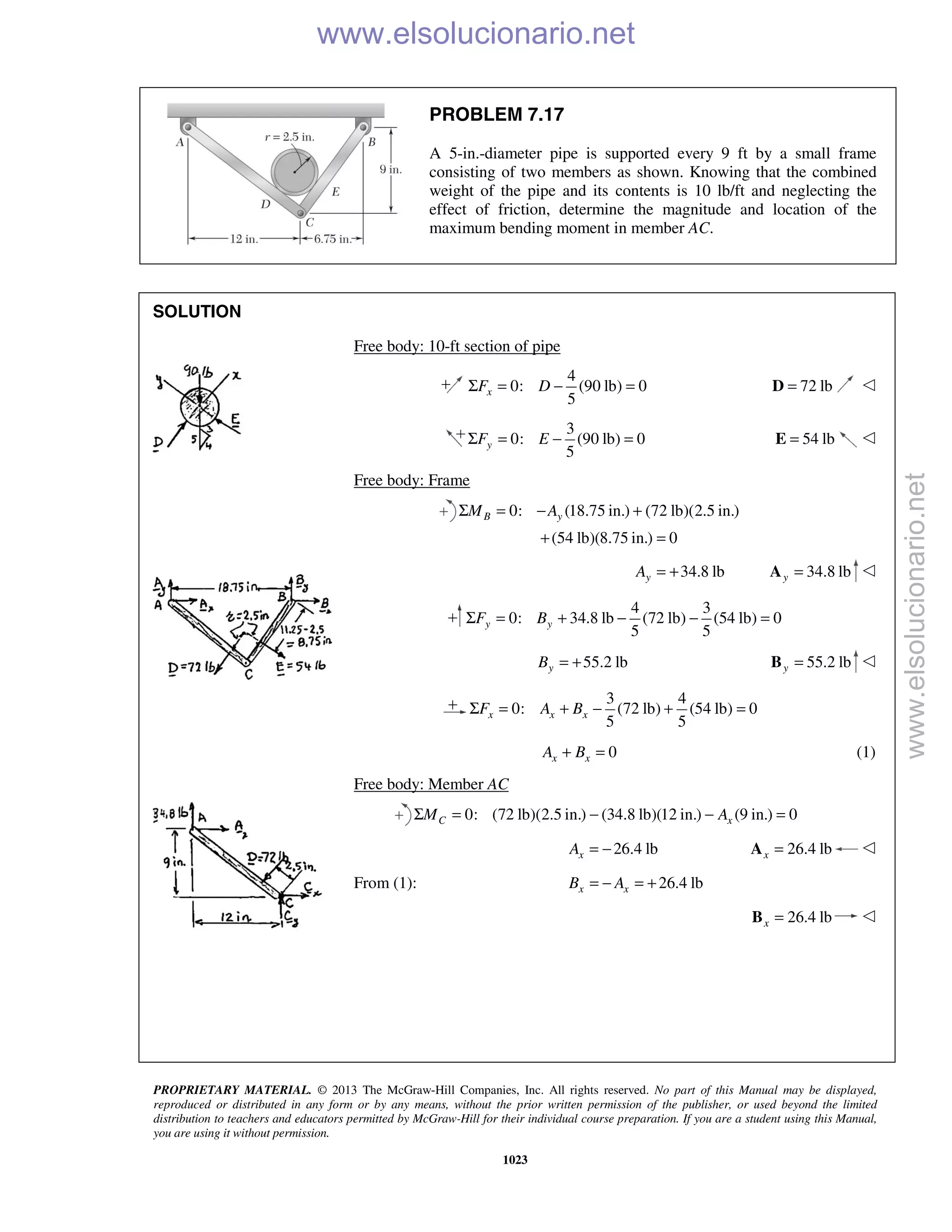 Beer vector mechanics for engineers statics 10th solutions