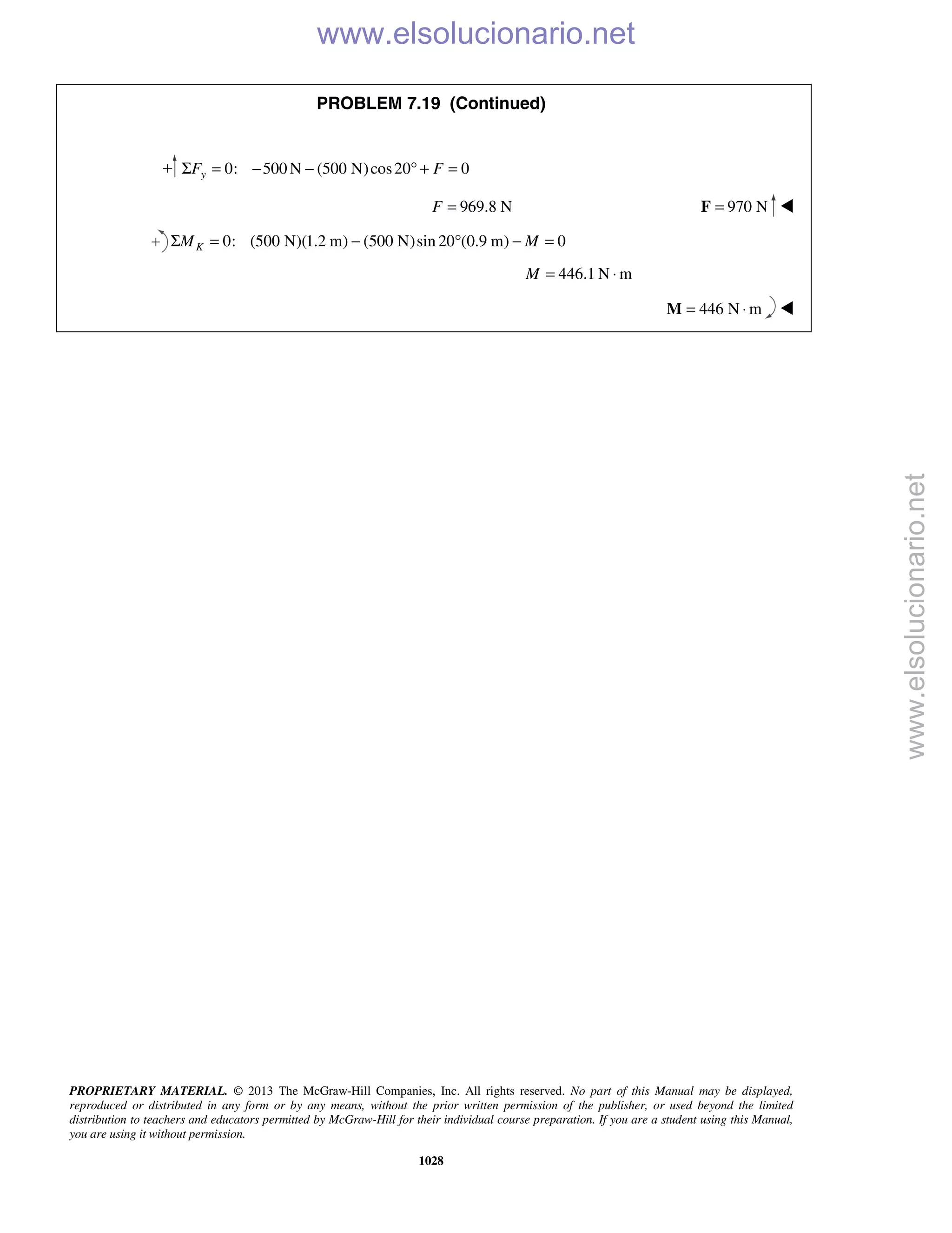 Beer vector mechanics for engineers statics 10th solutions