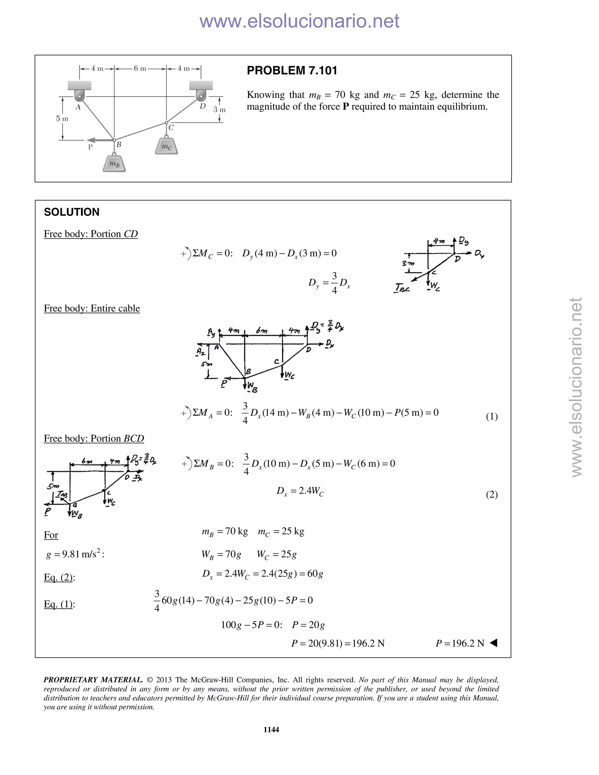 Beer vector mechanics for engineers statics 10th solutions