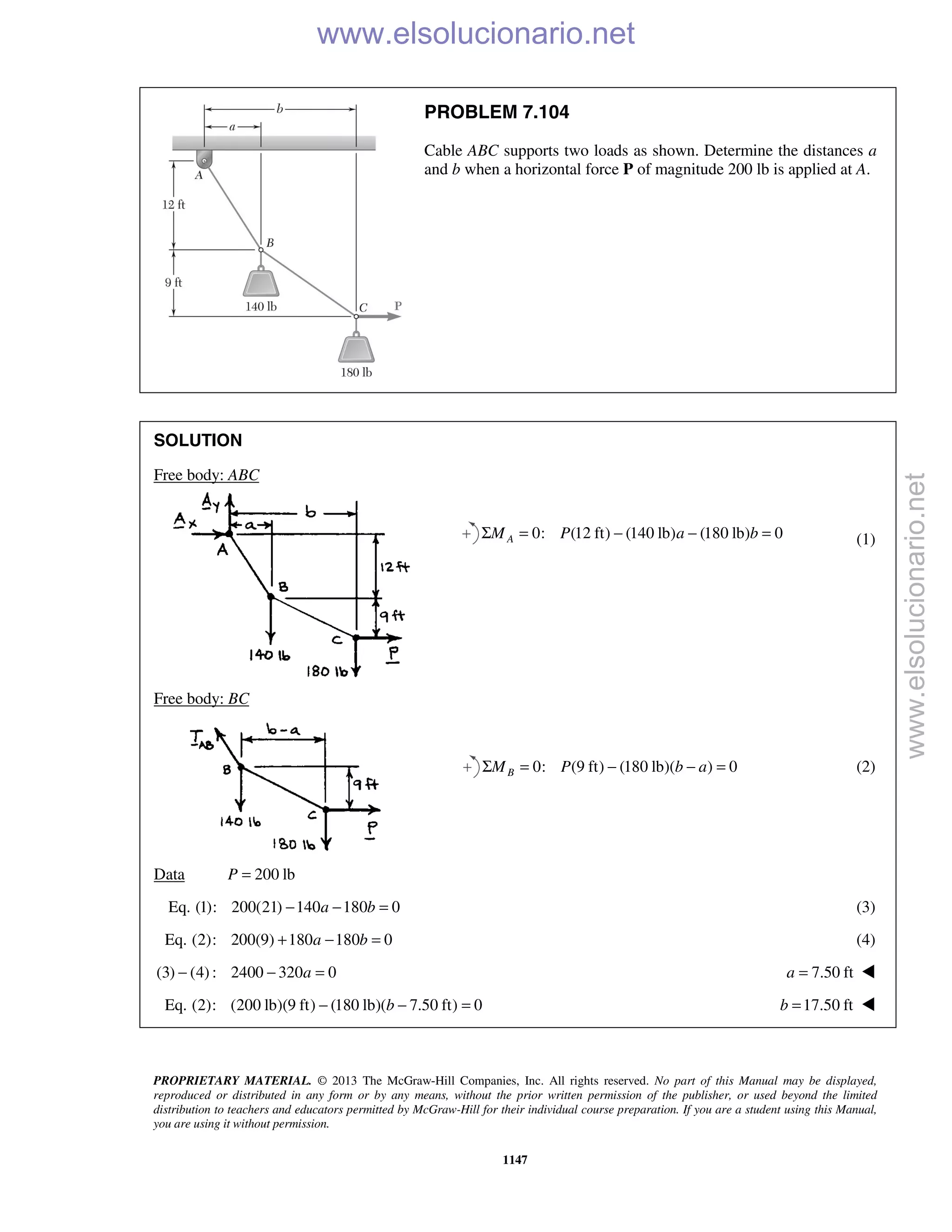 Beer vector mechanics for engineers statics 10th solutions
