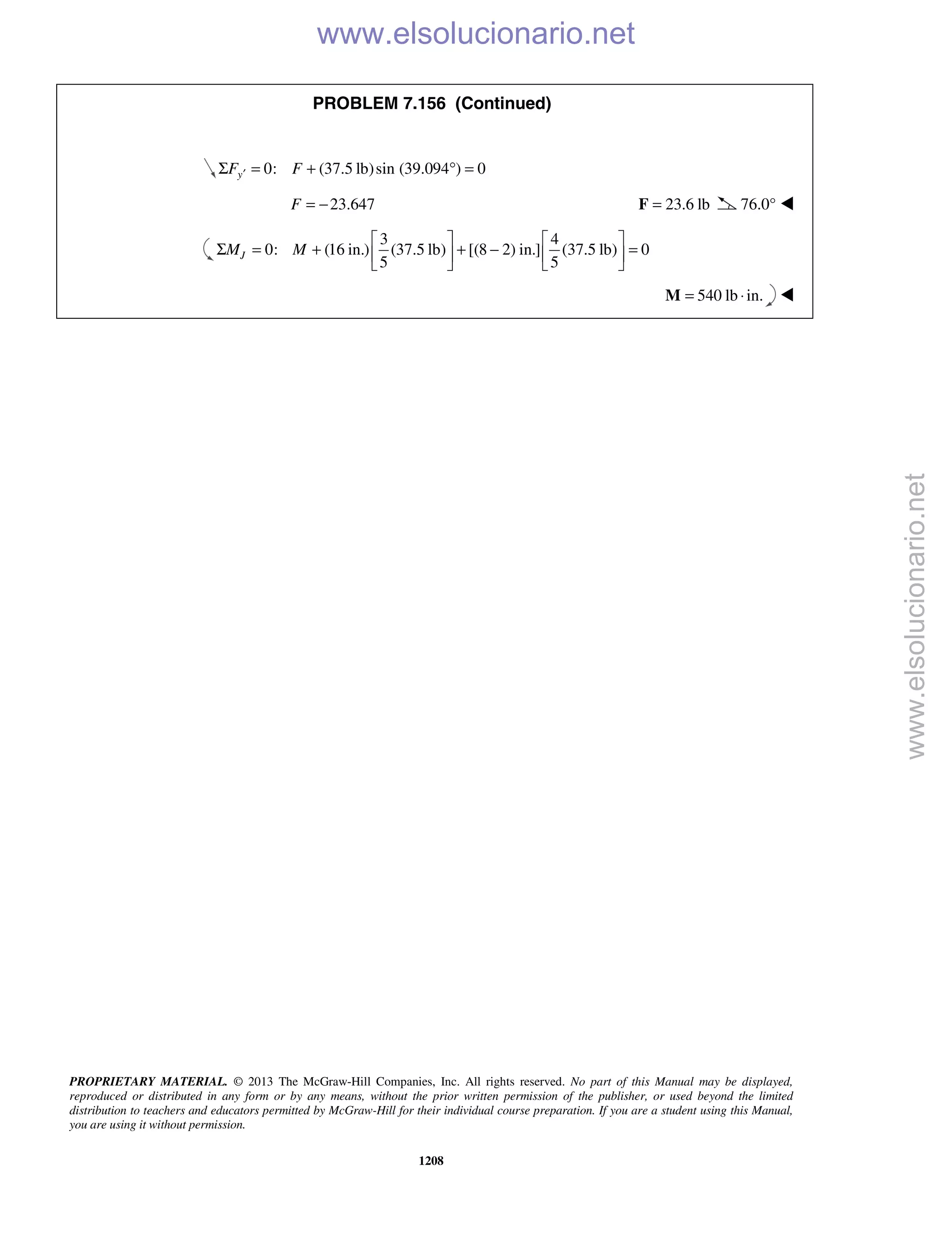 Beer vector mechanics for engineers statics 10th solutions