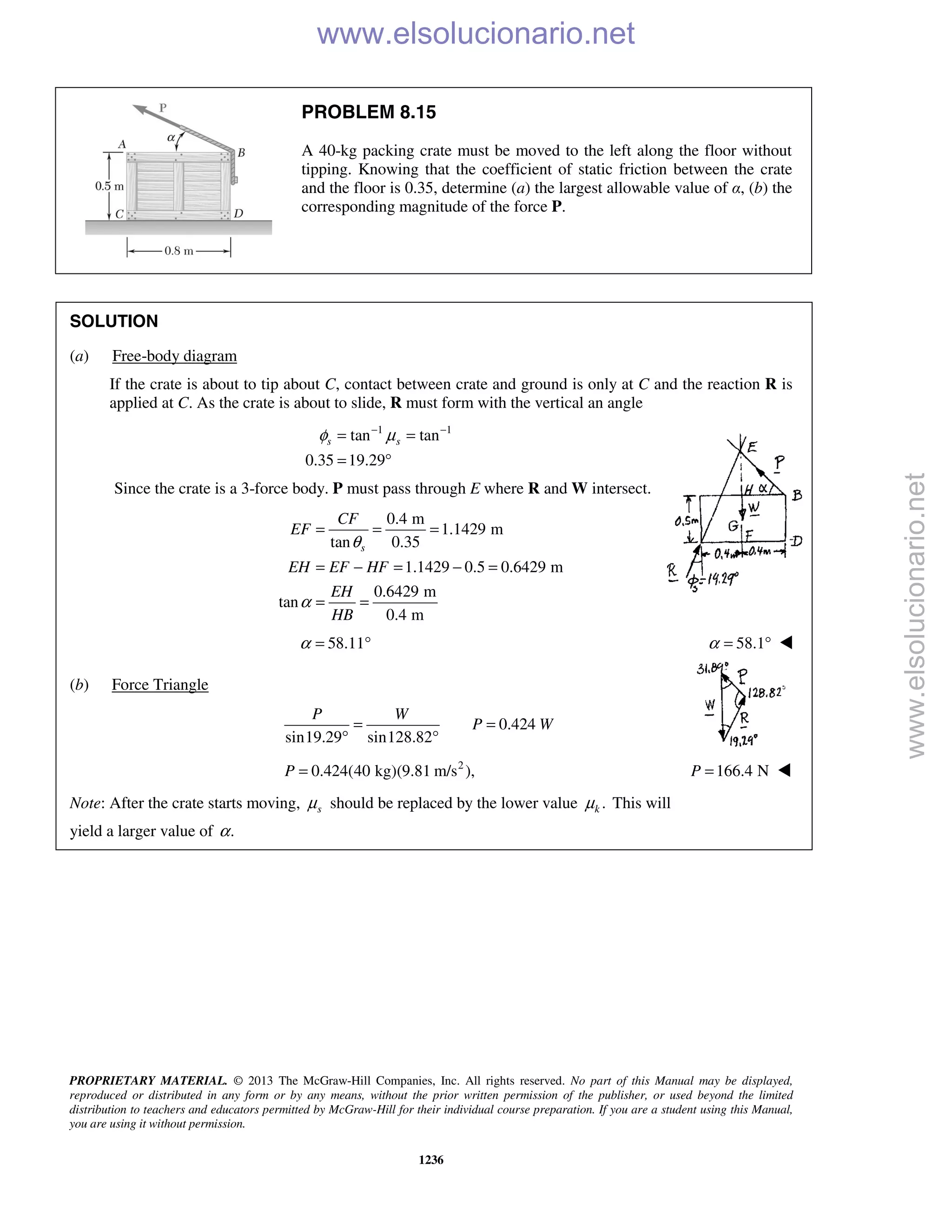 Beer vector mechanics for engineers statics 10th solutions