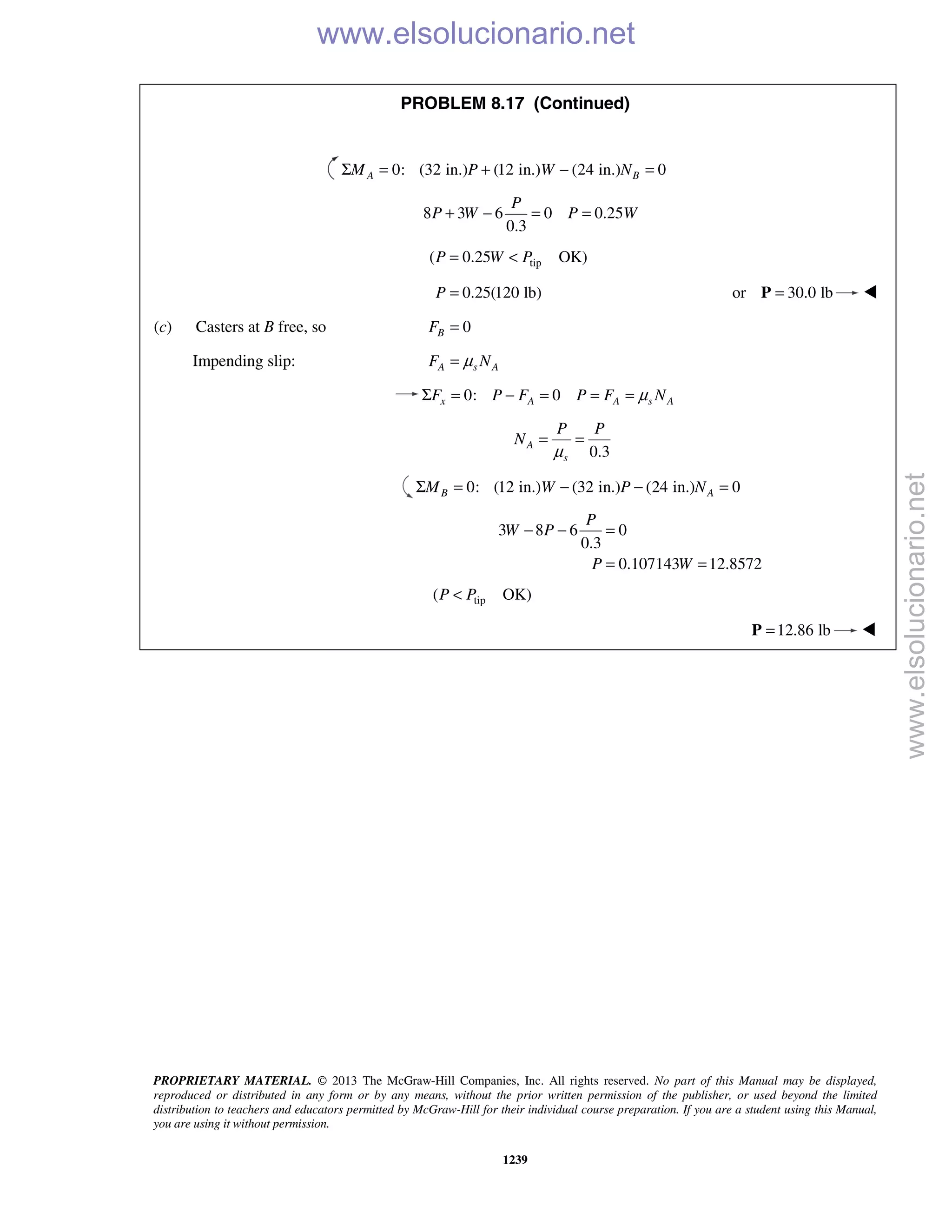 Beer vector mechanics for engineers statics 10th solutions