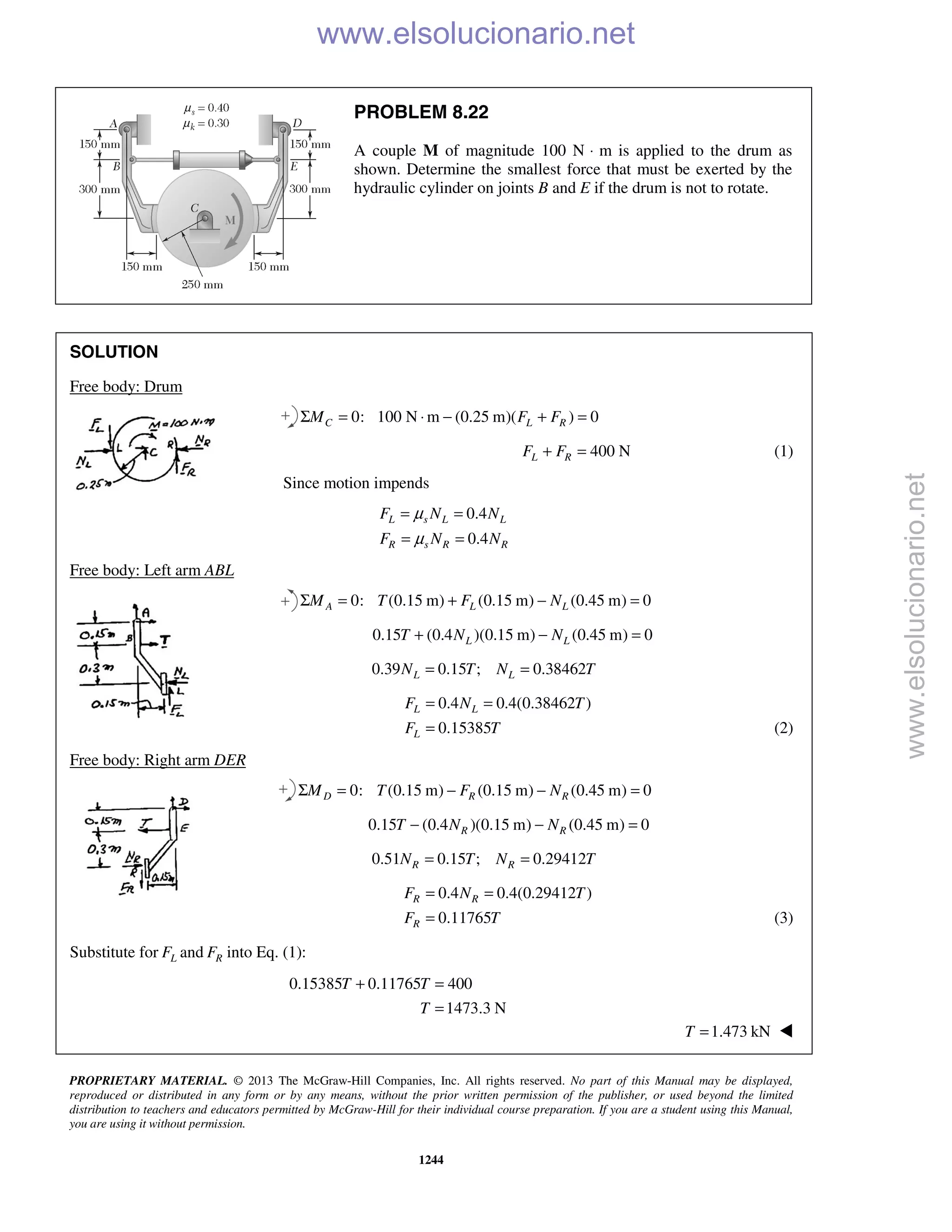 Beer vector mechanics for engineers statics 10th solutions