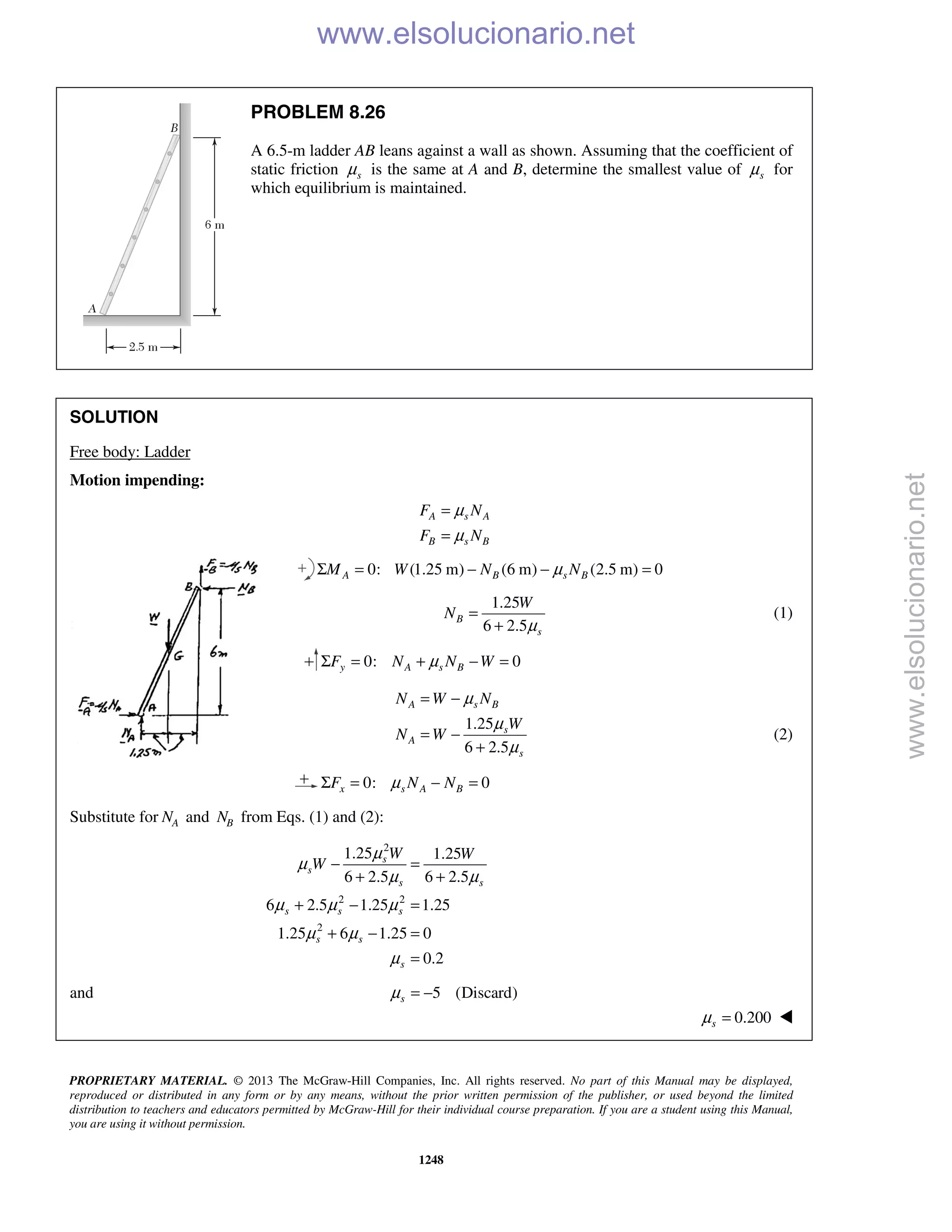 Beer vector mechanics for engineers statics 10th solutions