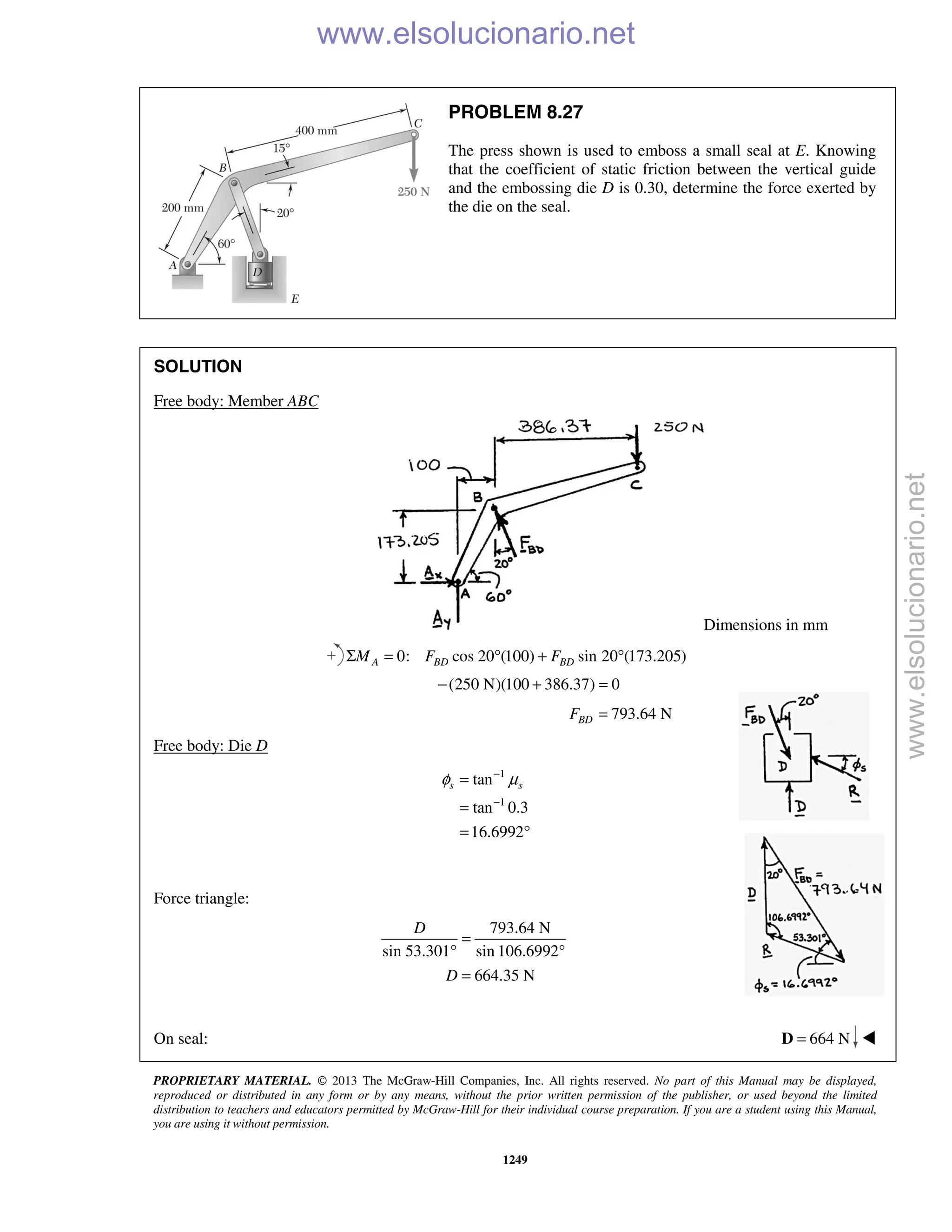 Beer vector mechanics for engineers statics 10th solutions
