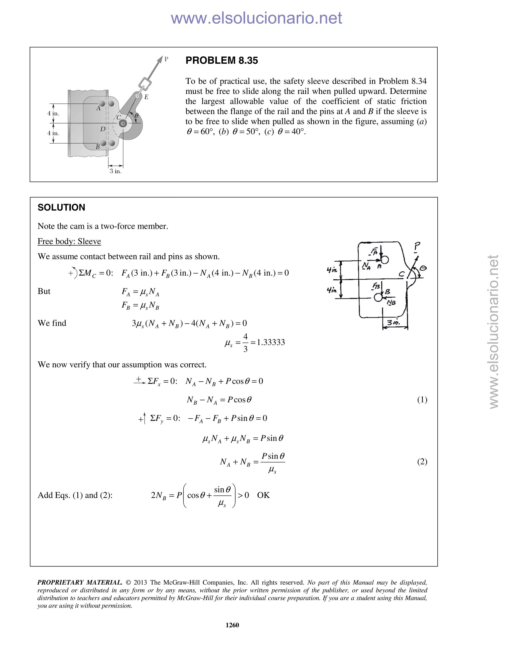 Beer vector mechanics for engineers statics 10th solutions