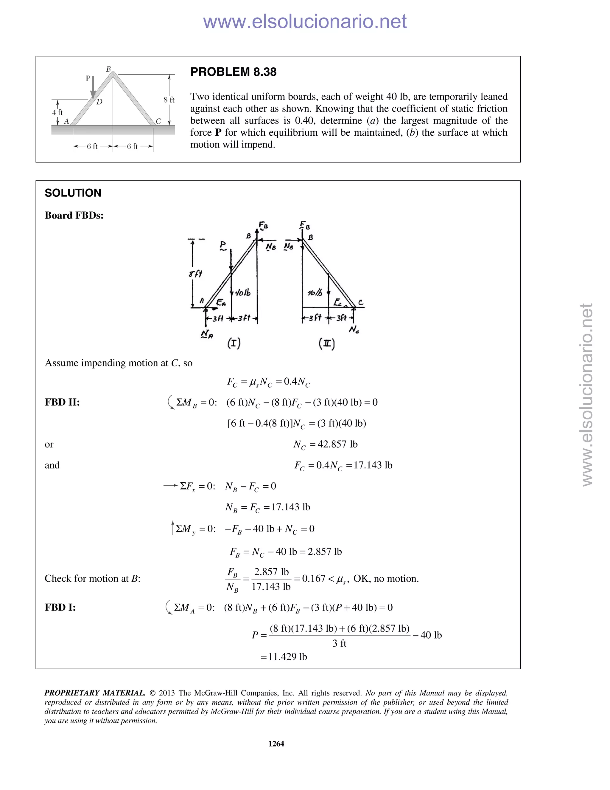 Beer vector mechanics for engineers statics 10th solutions