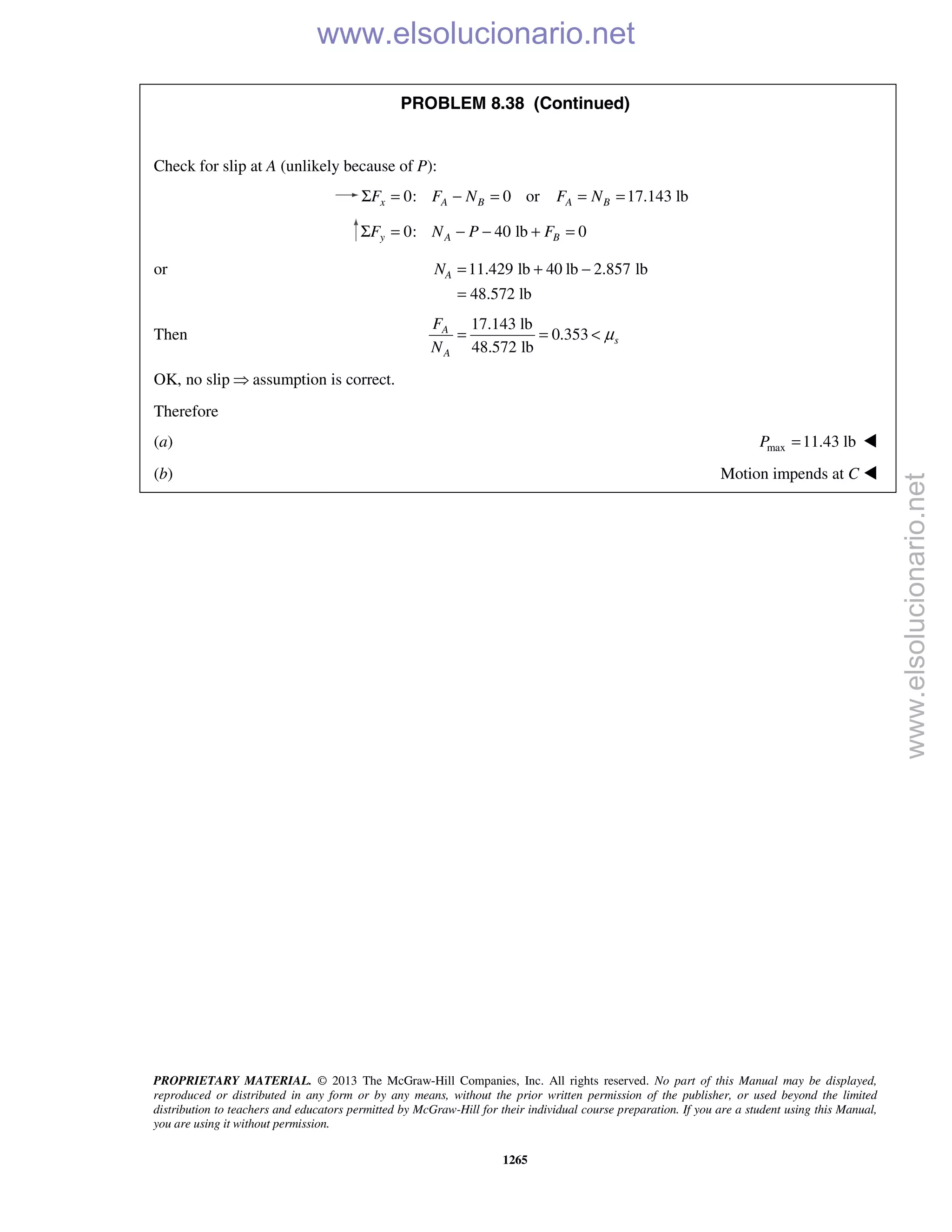 Beer vector mechanics for engineers statics 10th solutions