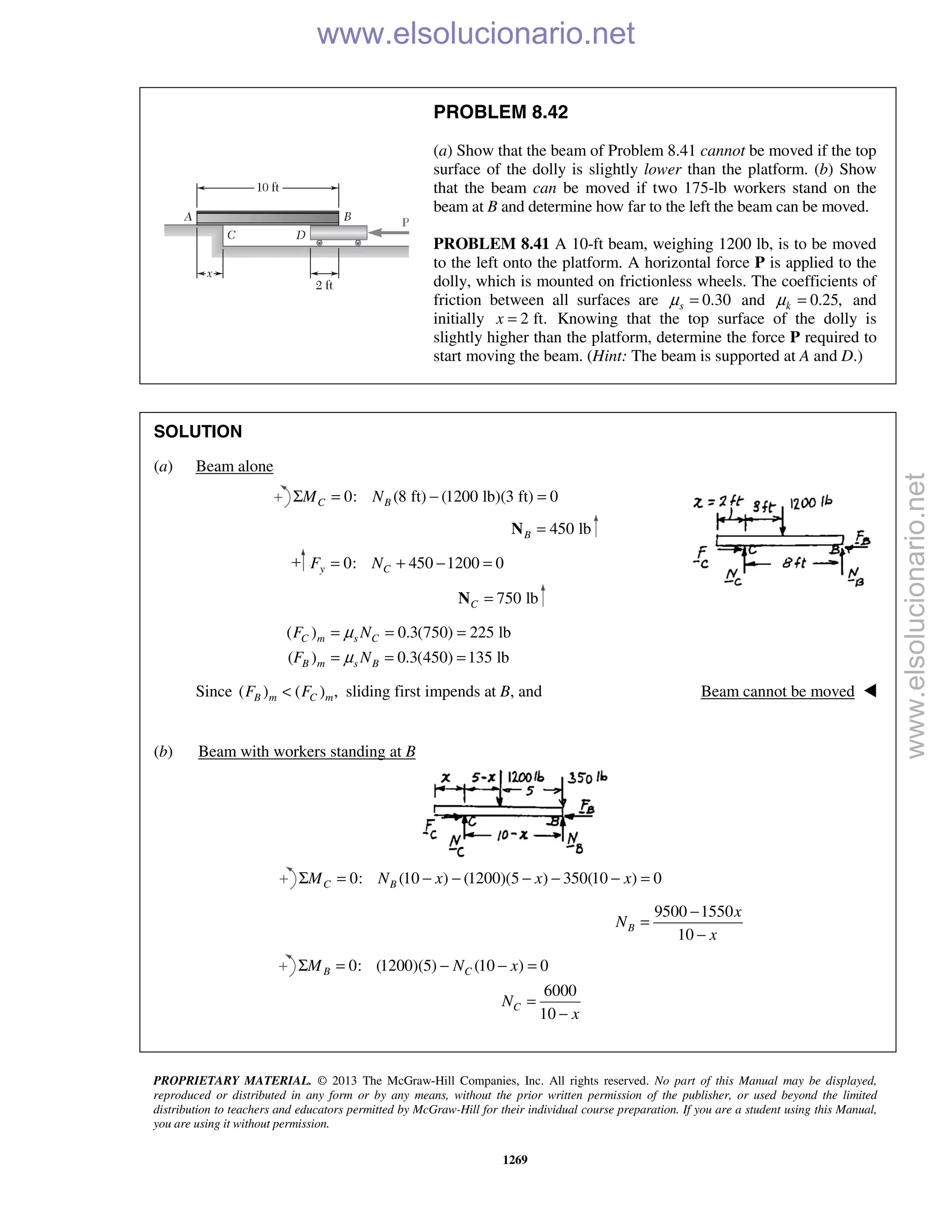Beer vector mechanics for engineers statics 10th solutions