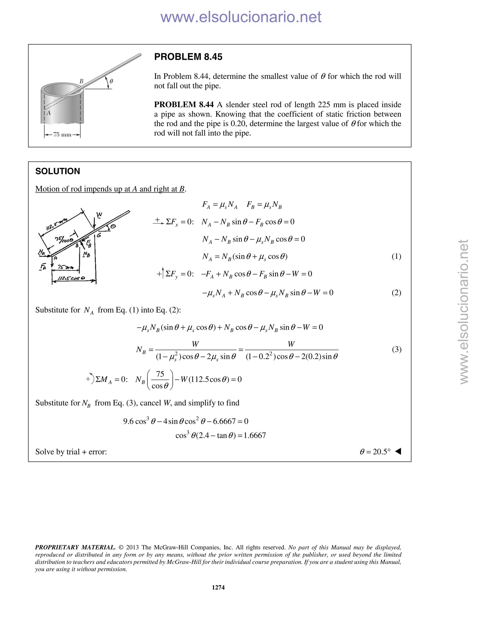 Beer vector mechanics for engineers statics 10th solutions
