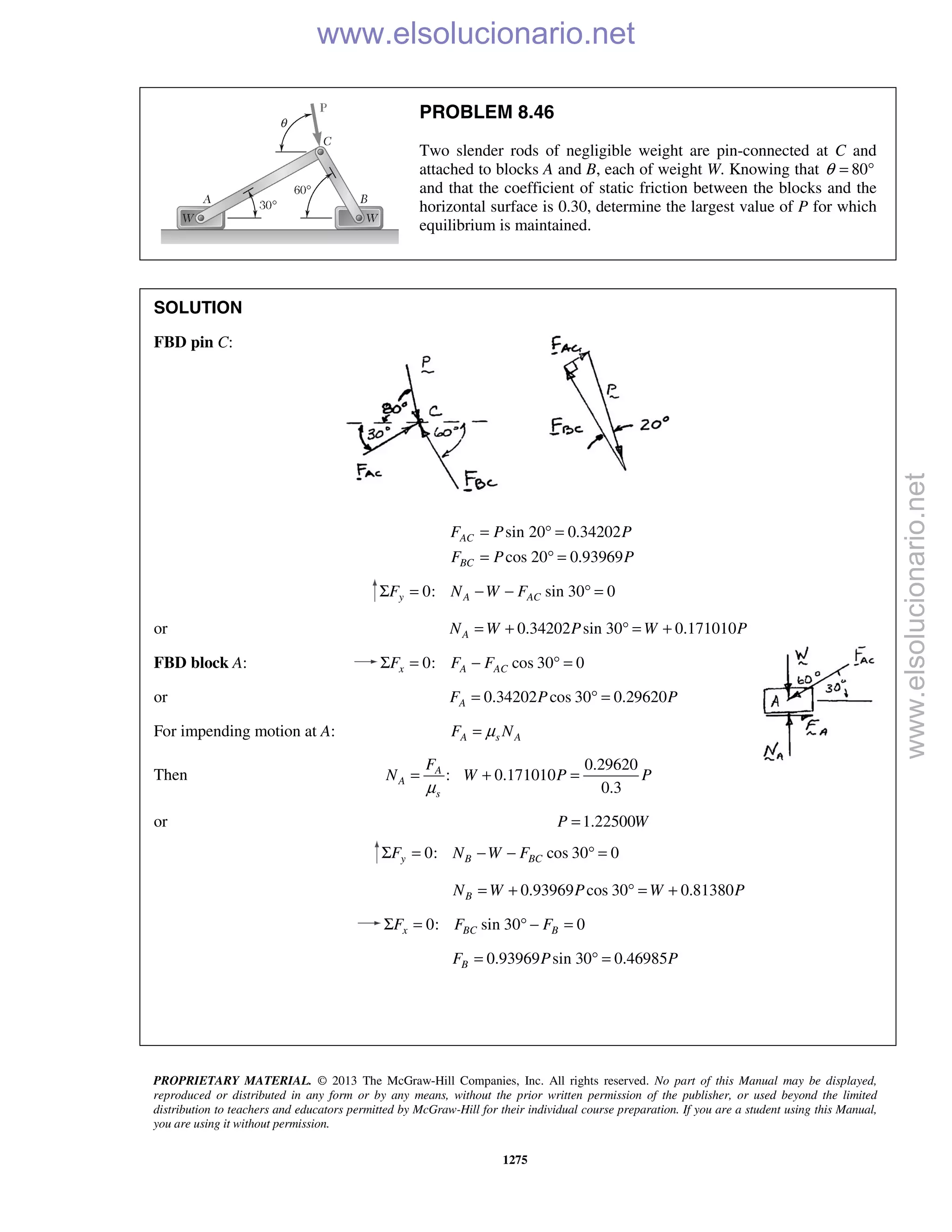 Beer vector mechanics for engineers statics 10th solutions