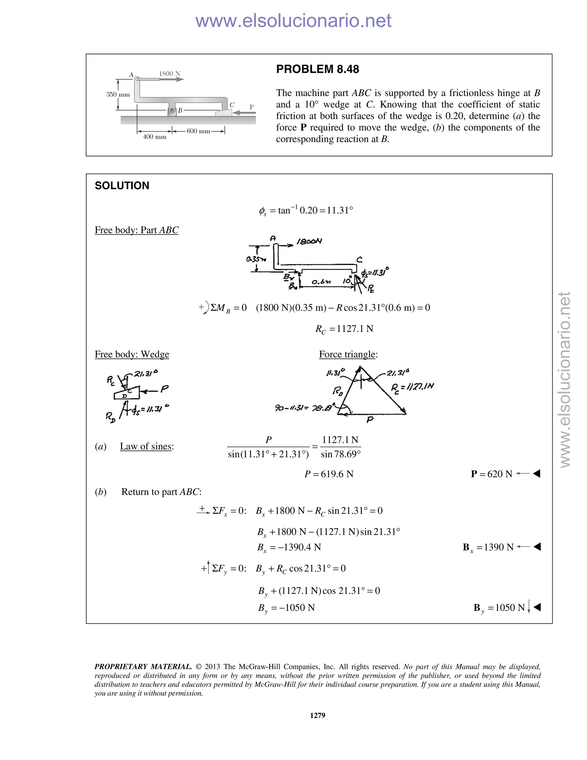 Beer vector mechanics for engineers statics 10th solutions