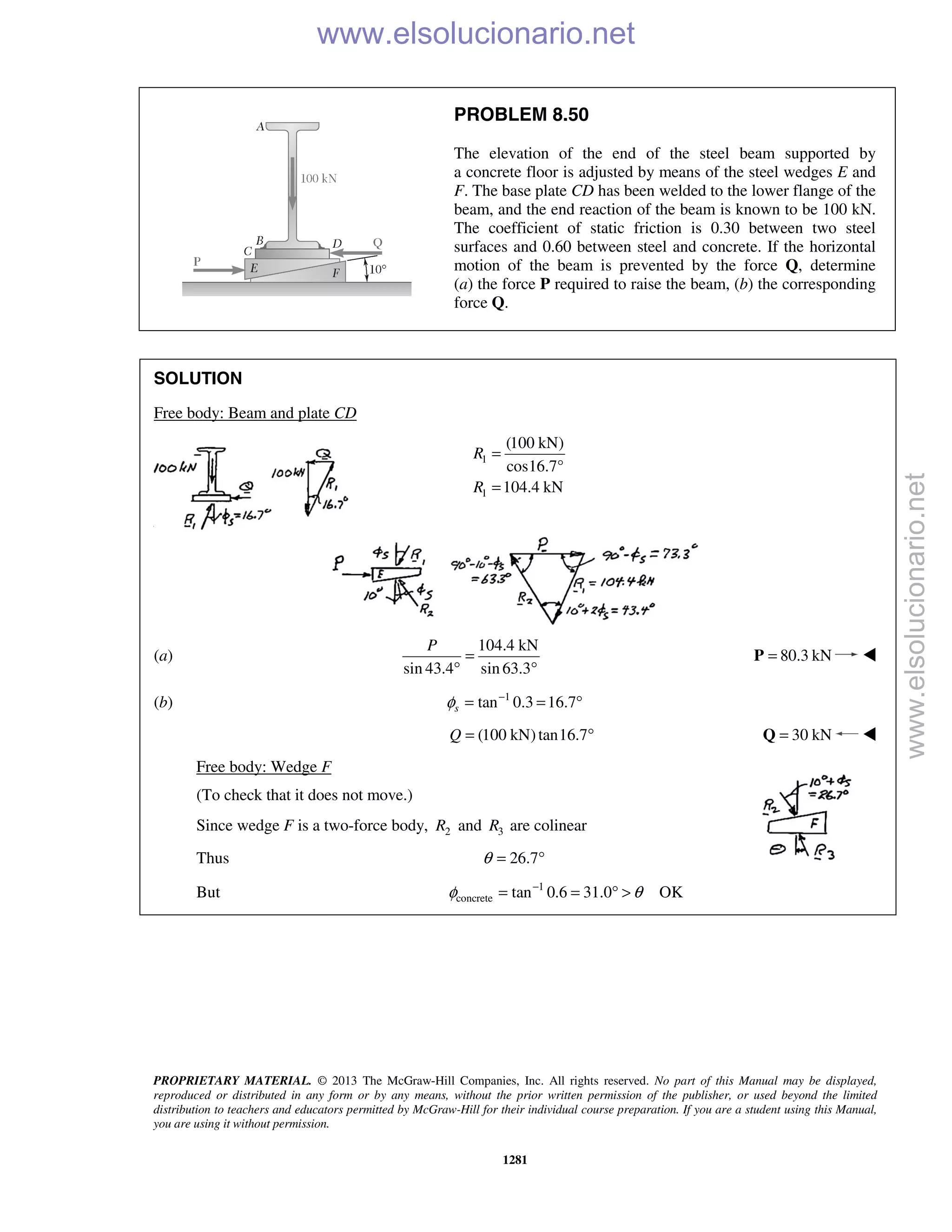 Beer vector mechanics for engineers statics 10th solutions