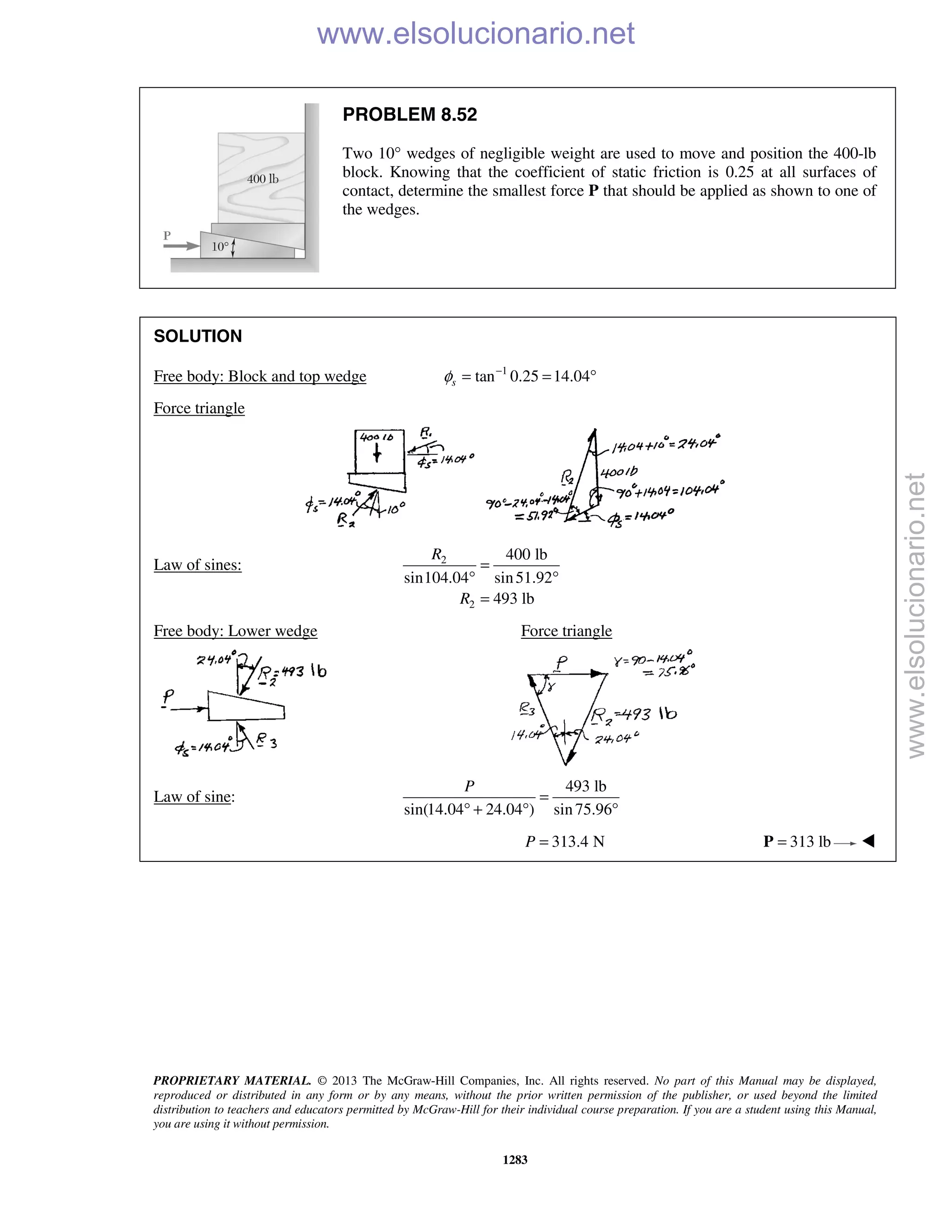 Beer vector mechanics for engineers statics 10th solutions