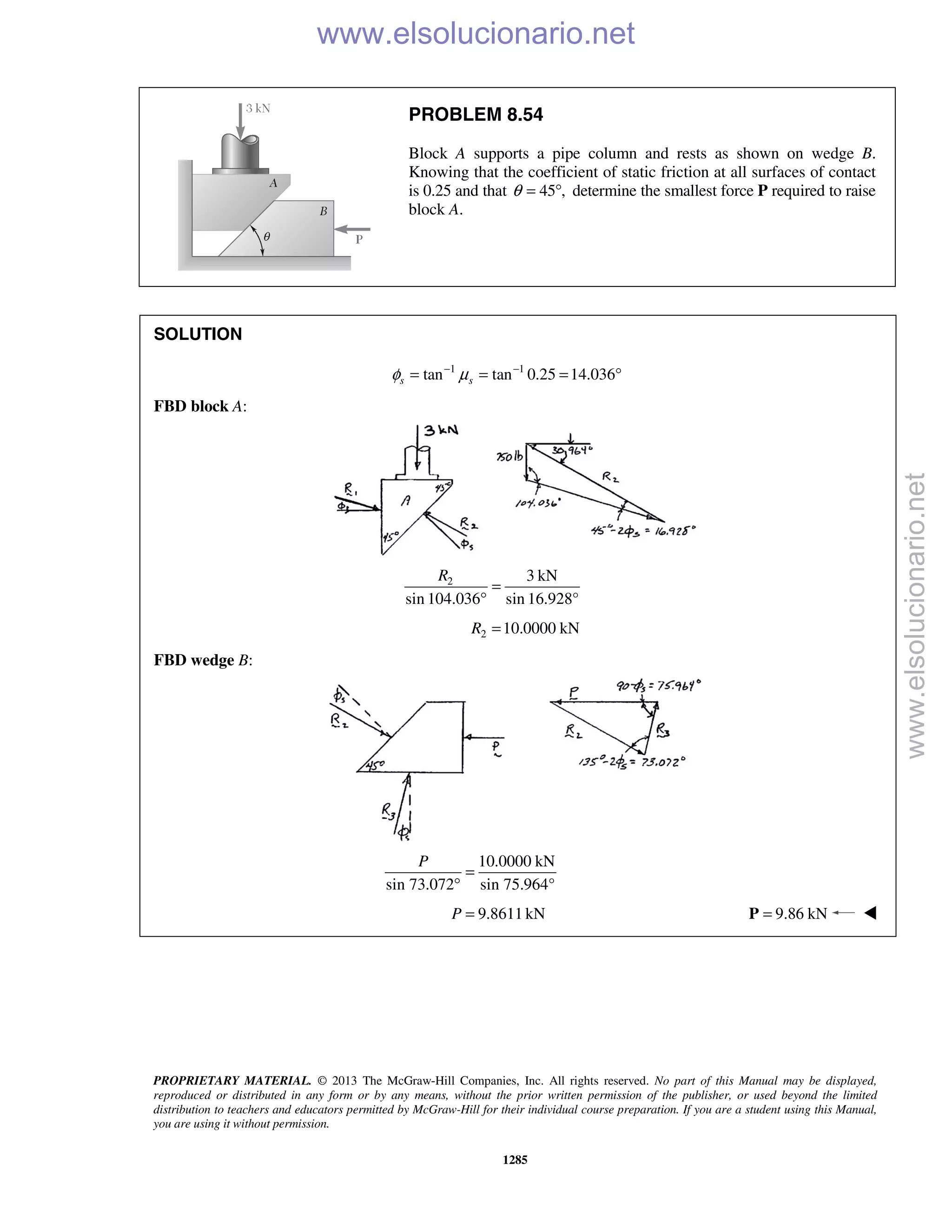 Beer vector mechanics for engineers statics 10th solutions