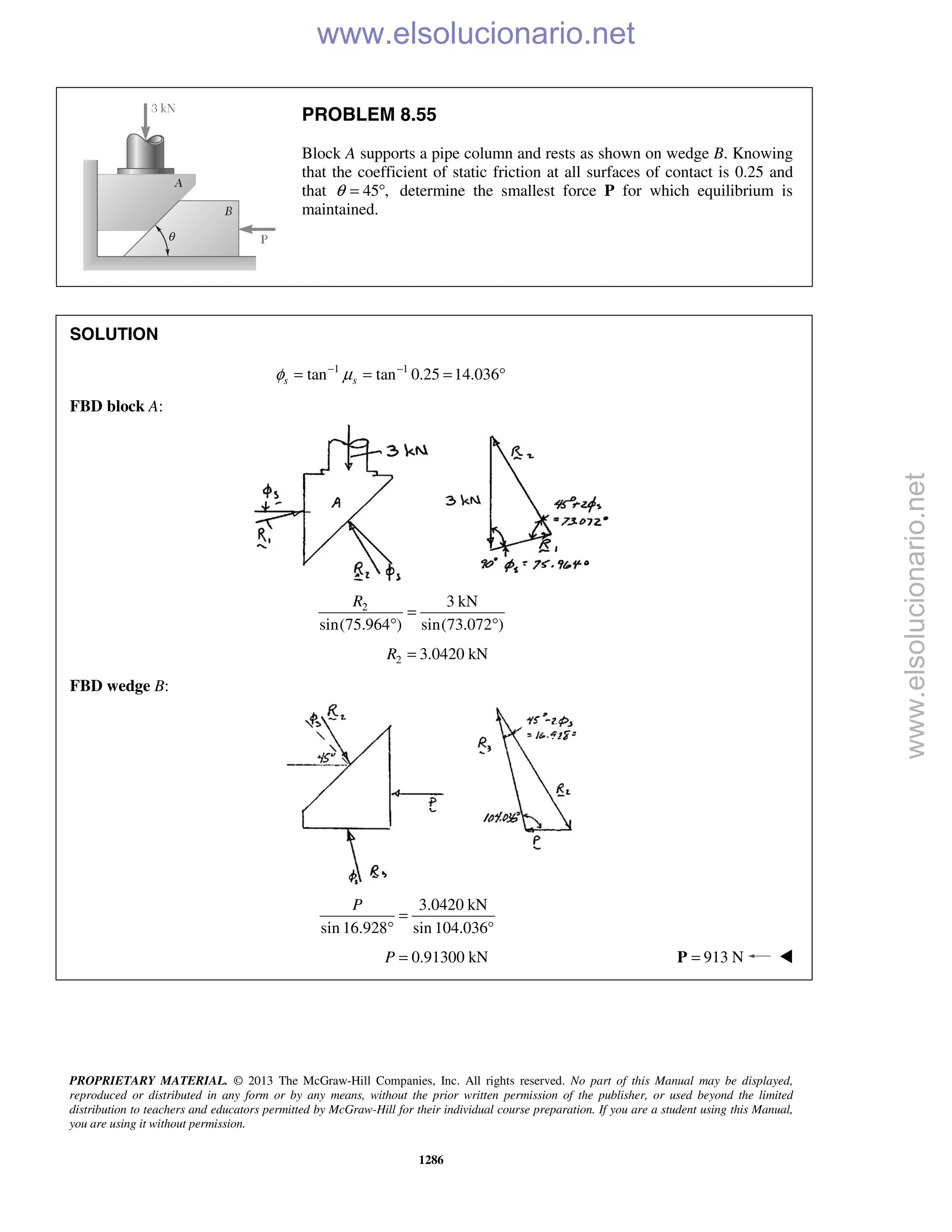 Beer vector mechanics for engineers statics 10th solutions