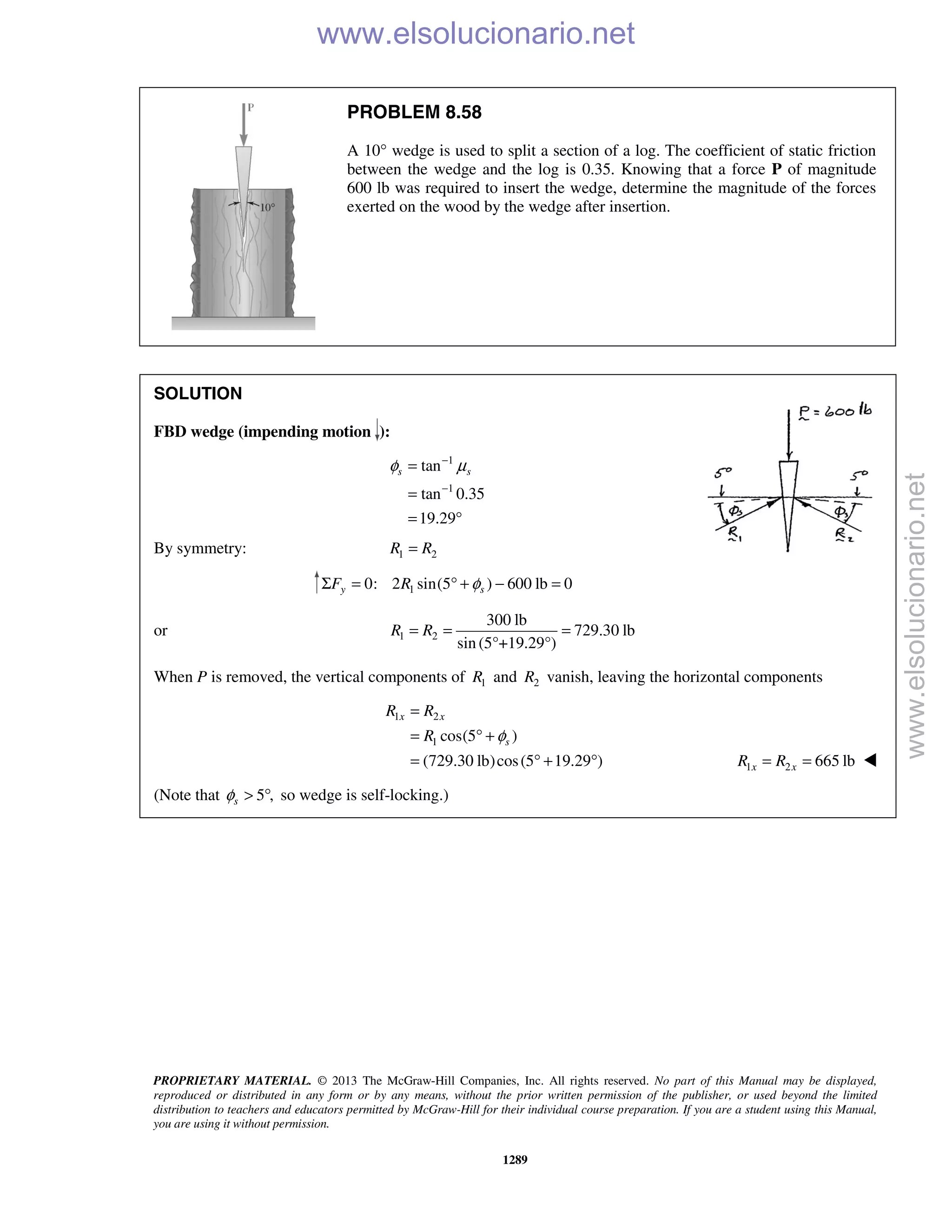Beer vector mechanics for engineers statics 10th solutions